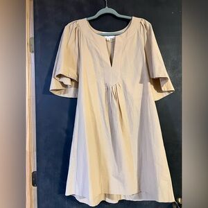 Pomander Place Tan Mini Dress